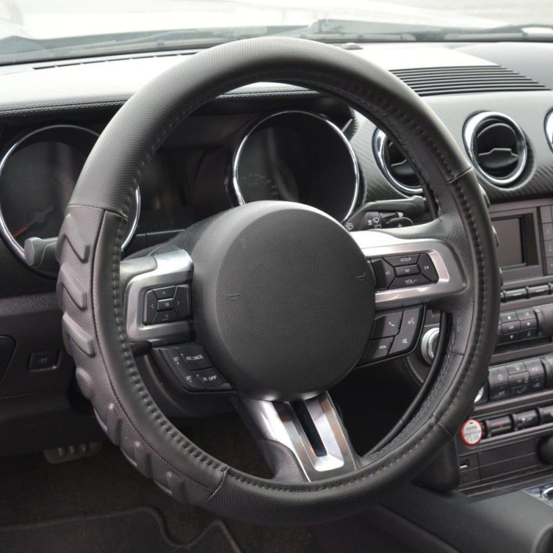Black Small (13.5-14.5) Steering Wheel Cover