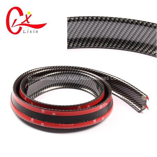 Car Body Carbon Fiber Tuning Wing Rear Rubber Spoiler Sticker