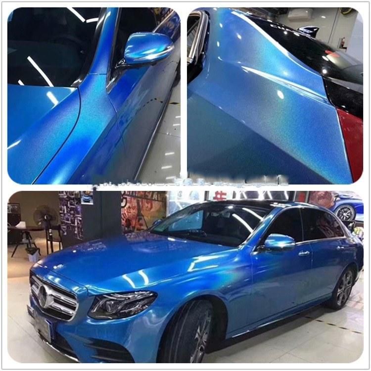 Prisma Holographic Rainbow Chameleon Car Wrap Vinyl Film Blue