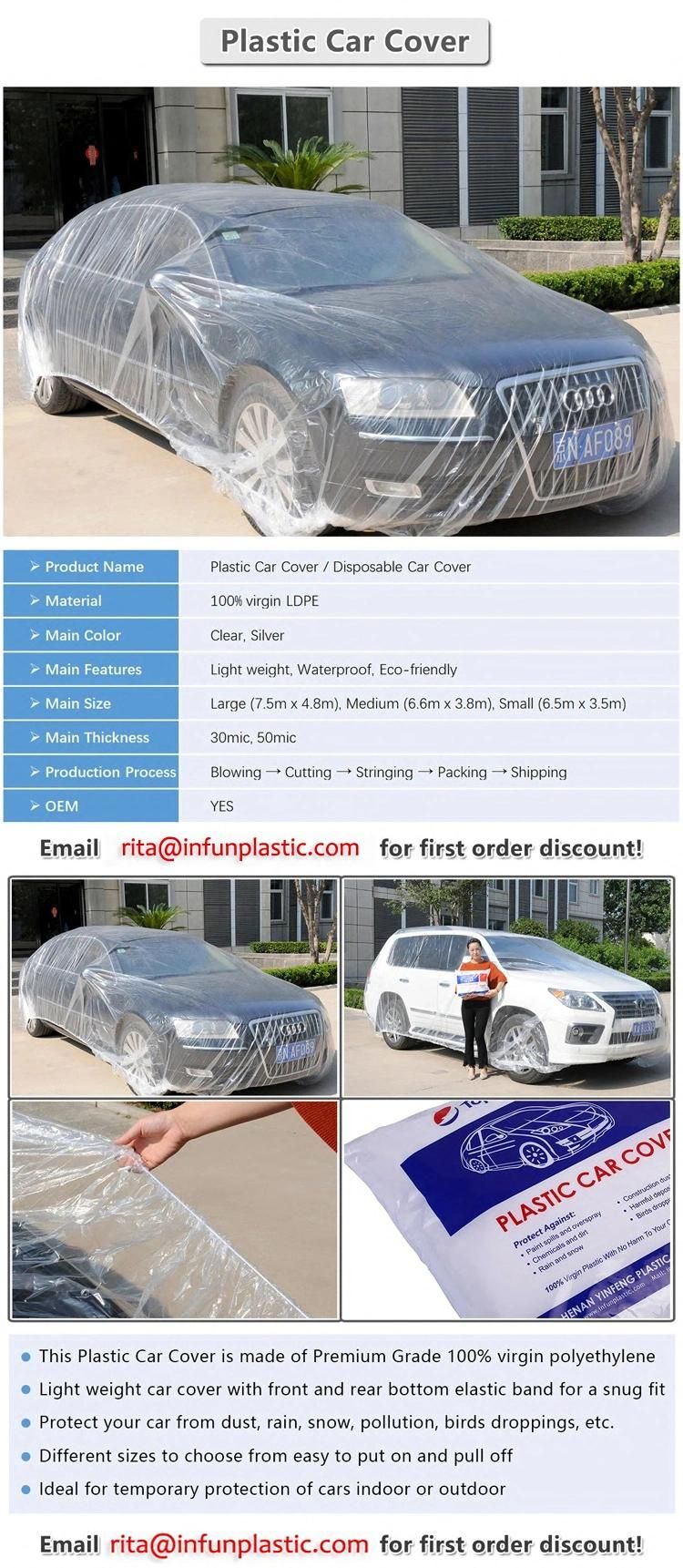 Factory Direct Plastic Car Cover for Painting Car Roof Cover