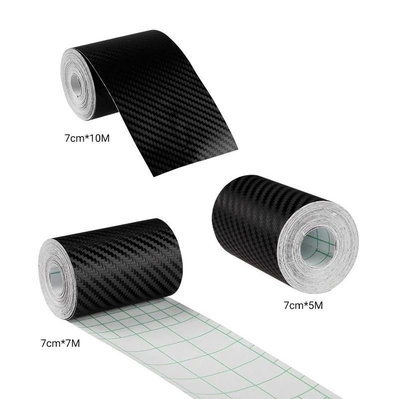 1/3/5/7/10m Carbon Fiber Protector Strip Sticker Auto Bumper Door Sill Protection Anti-Stepping Car Decoration Tape