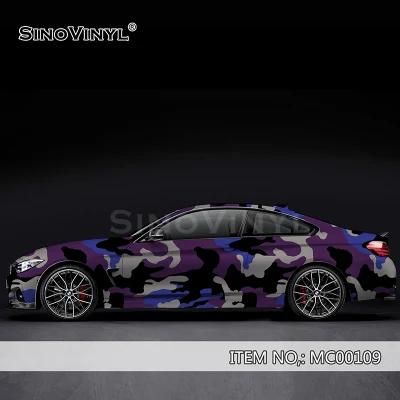 SINOVINYL Camouflage Vinyl Self Adhesive Stickers Removable Glue Protective Film Gloss Foil Wrapping Vinyl Wrap Sticker