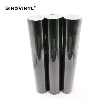 SINOVINYL Auto Carbon Fiber Vinyl 5D Texture Air Release Protective Film Waterproof Vinyl Stickers