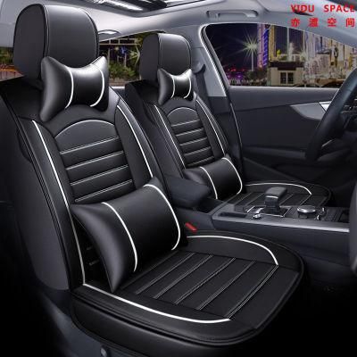 Car Accessories Car Decoration 360 Full Covered Car Seat Cushion Universal Luxury Black PU Leather Auto Car Seat Cover