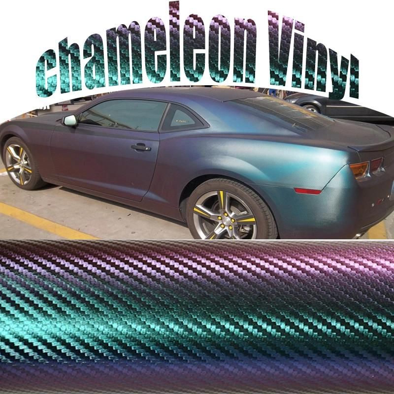 Chameleon 3D Carbon Fiber Vinyl Film Wrap Foil Auto Car Truck Body Decoration Sticker Decal Motorcycle Car Styling