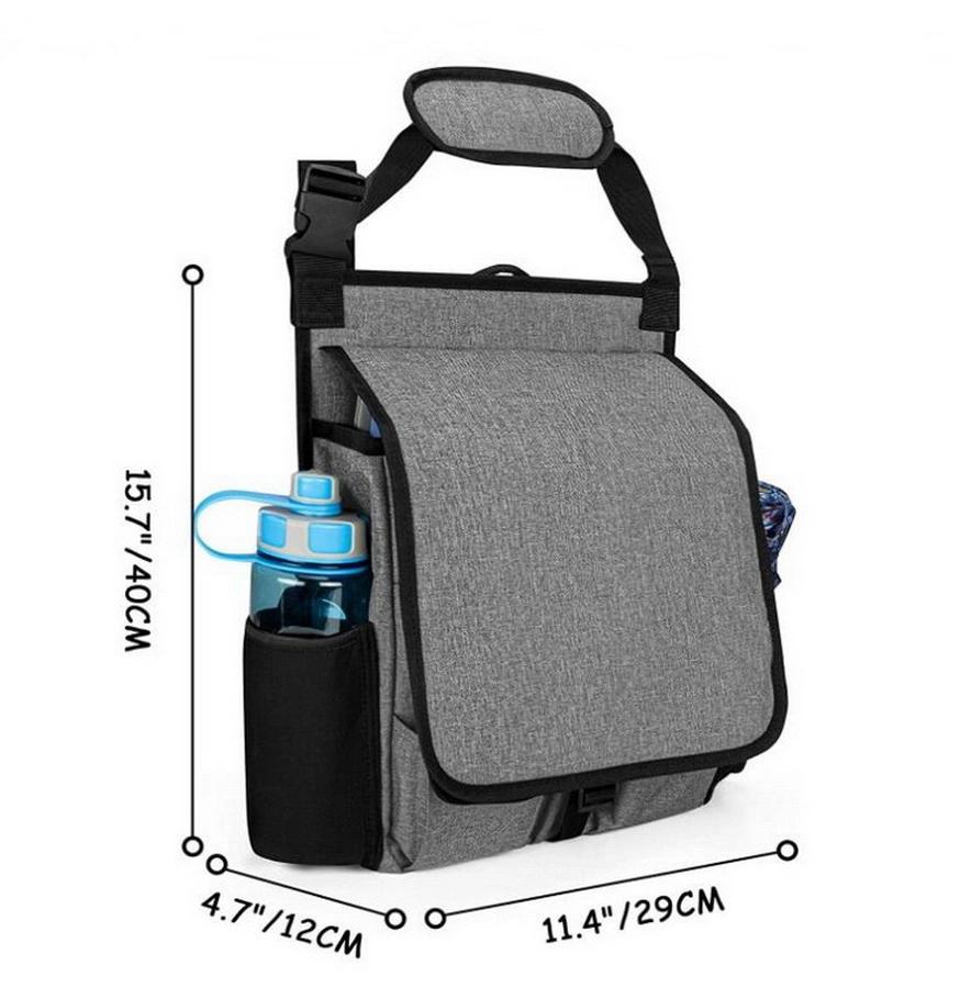 Hanging Trunk SUV Backseat Storage Bag Car Back Seat Truck Organizer with Lid and Adjustable Shoulder Strap