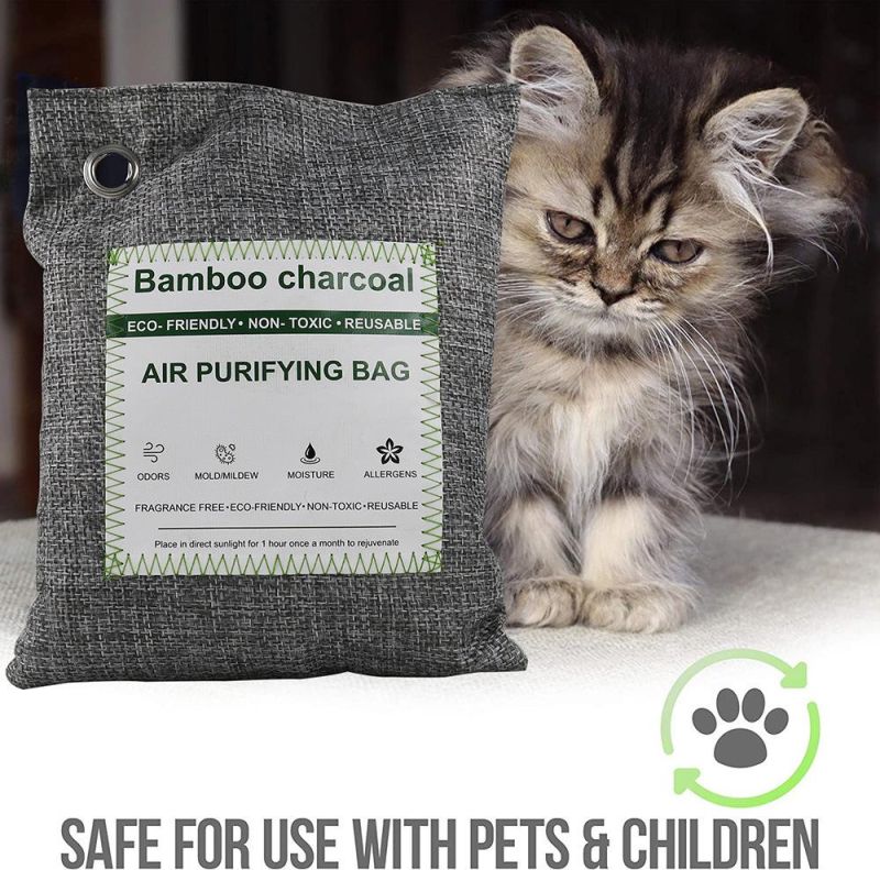 Bamboo Charcoal Air Purifying Bag, Activated Charcoal Bags Odor Absorber,