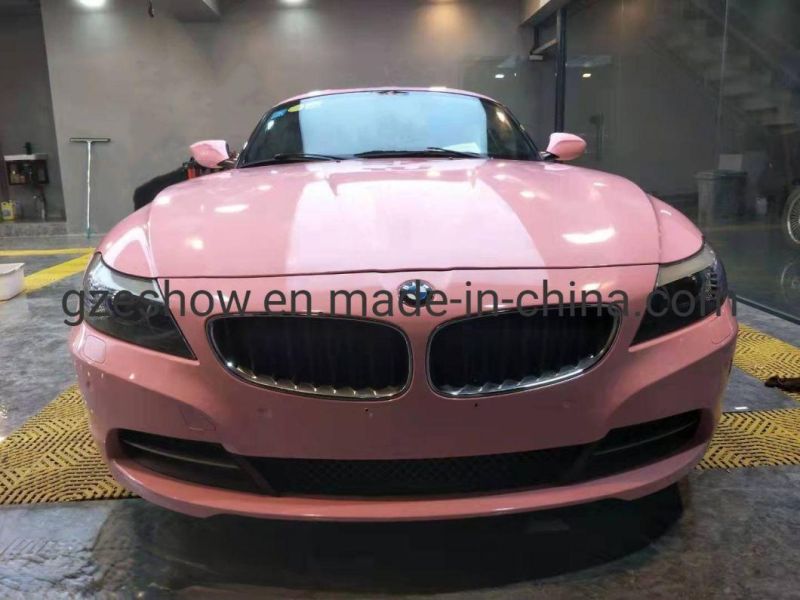 Glossy Crystal Shell Pink Car Decoration Vinyl Car Wrap Film