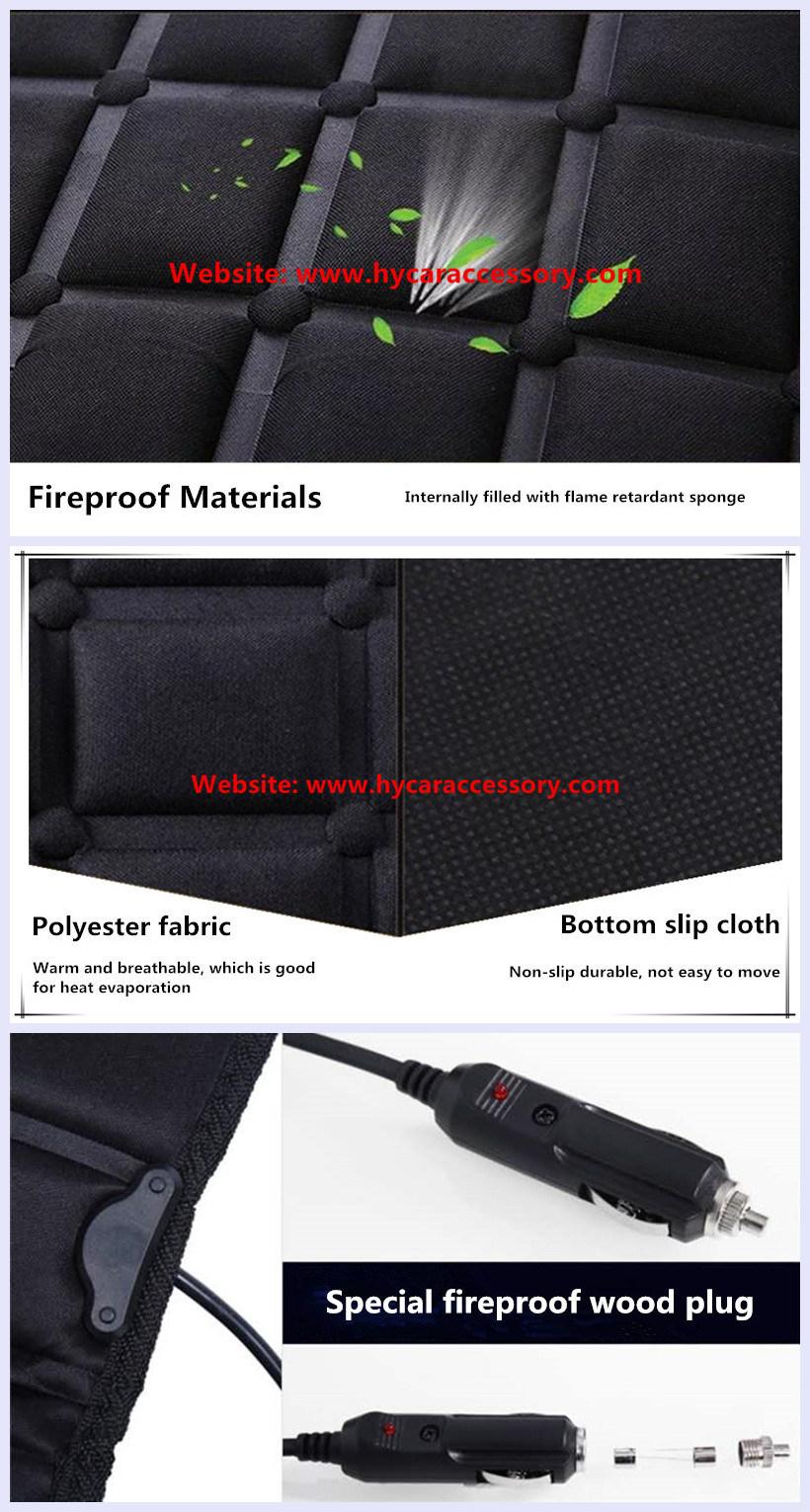 Ce Certification Car Decoration Car Interiorcar Accessory Universal 12V Black Heating Cushion Pad Winter Auto Heated Car Seat Cover for All Vehicle