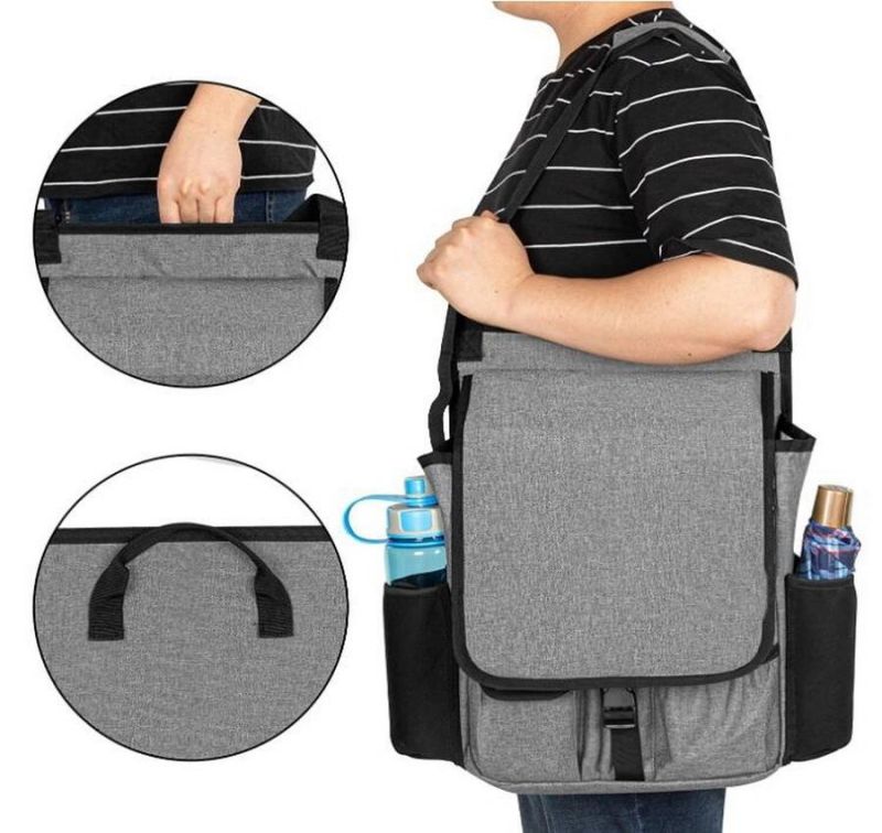 Hanging Trunk SUV Backseat Storage Bag Car Back Seat Truck Organizer with Lid and Adjustable Shoulder Strap