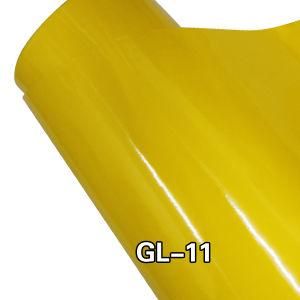 Car PVC Protective Glossy Promotional Film Wrap Yellow Sticker