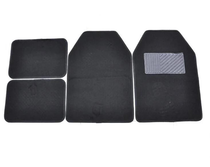 4PCS/Set Car Mats Black Rubber Carpet with PVC for SUV