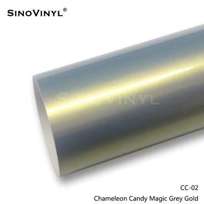 SINOVINYL Fast shipping Air Bubble Free Chameleon Candy Car Color Changing Vinyl Sticker Film