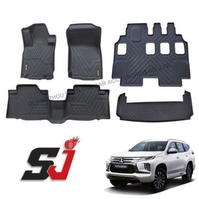 Custom-Fit TPV Car Floor Trunk Foot Mat for 2020-2021 Pajero/Montero