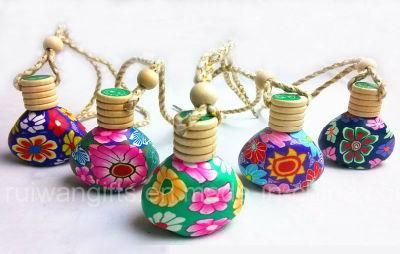 Polymer Clay Bottle, Hanging Car Air Freshener Bottle