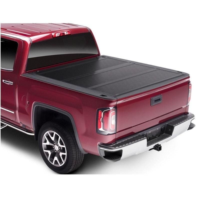 Low Profile Truck Bed Cover Hard Folding Tonneau Cover Fit for 2014-2018 Gmc/Sierra 1500 5.8 FT