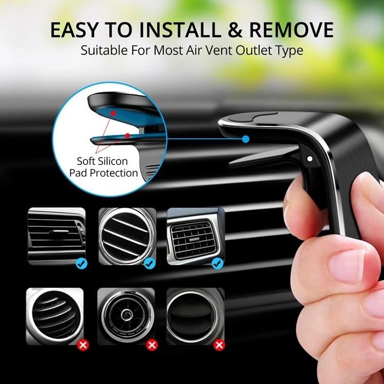 Custom Logo Magnetic Car Air Vent Holder for Universal Phone