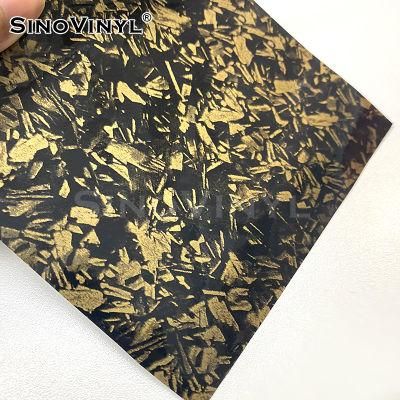 SINOVINYL Newest Popular Forging Carbon Fiber Film Black Gold Silver Auto Vinyl Car Wrap