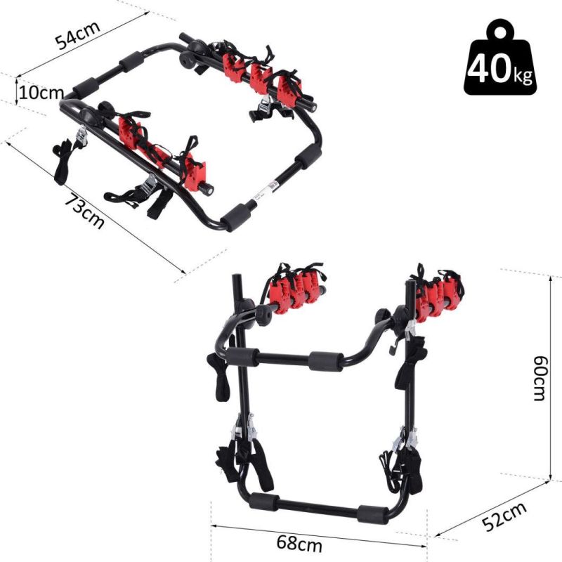 Steel Car Rear Bicycle Car Bike Rack Carrier Mounted for Ebike Car Hitch