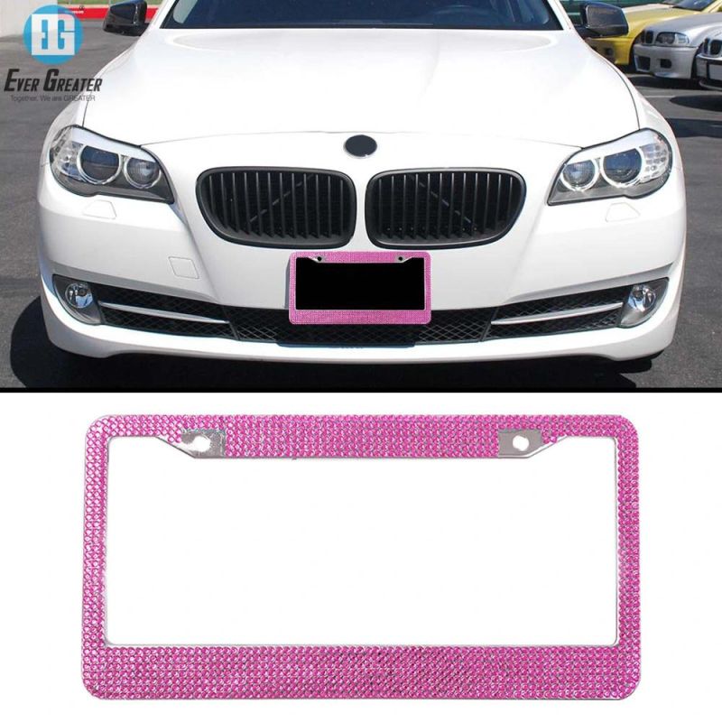 License Plate Frame Custom Crystal Logo