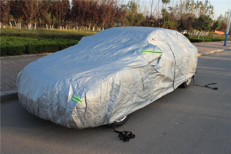 Car Cover for Automobiles All Weather Waterproof with Lock and Zipper Door, Outdoor Cover Sun UV Rain Protection Full Car Covers