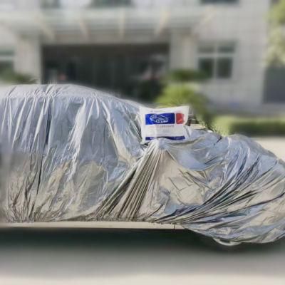 Disposable Waterproof UV Resistant Silver&Black Car Cover Plastic