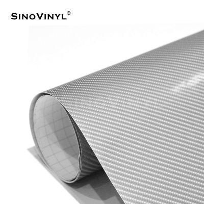 SINOVINYL 1.52x28M 4D Carbon Fiber Self Adhesive Vehicle Interior Decoration Bike Auto Film