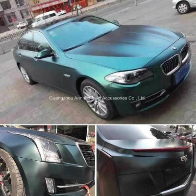 Sapphire Green Lightning Metal Matte PVC Wrap Vinyl Foil Film for Car