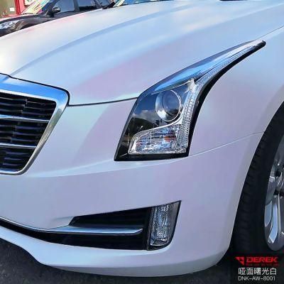 1.52*18m Bubble Free Adhesive Stickers Matte Aurora White Car Body Chrome Vinyl Wrap