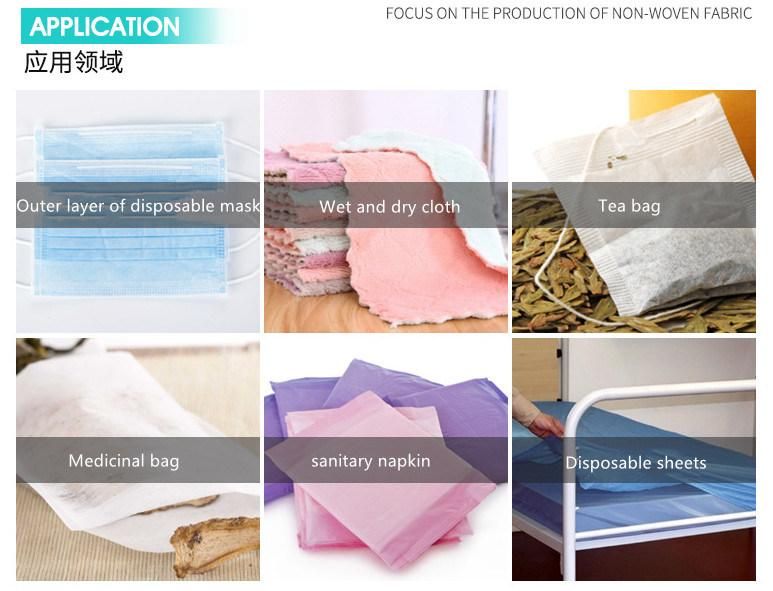 Anti-Bacteria 100% Es Fiber Rayon and Pet Spunlace Non Woven Fabrics for Hospital or Hygiene and Diapers