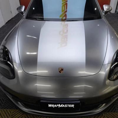 Tsautop 1.52*18m Gt Silver Super Glossy Metallic Car Wrap Vinyl PVC Sticker