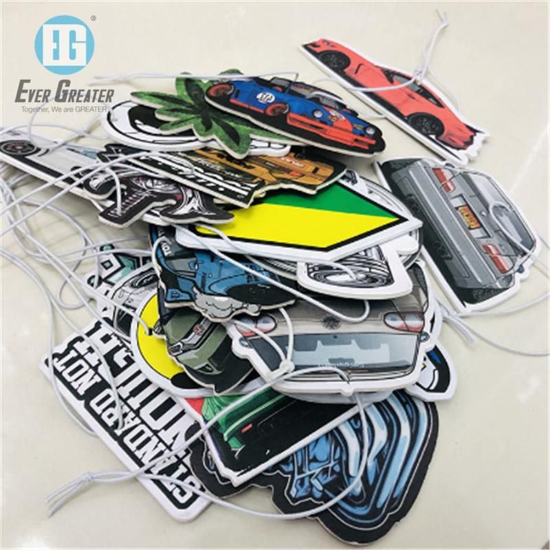 Custom Paper Car Hanger Car Air Freshener for Different Shapes and Scents