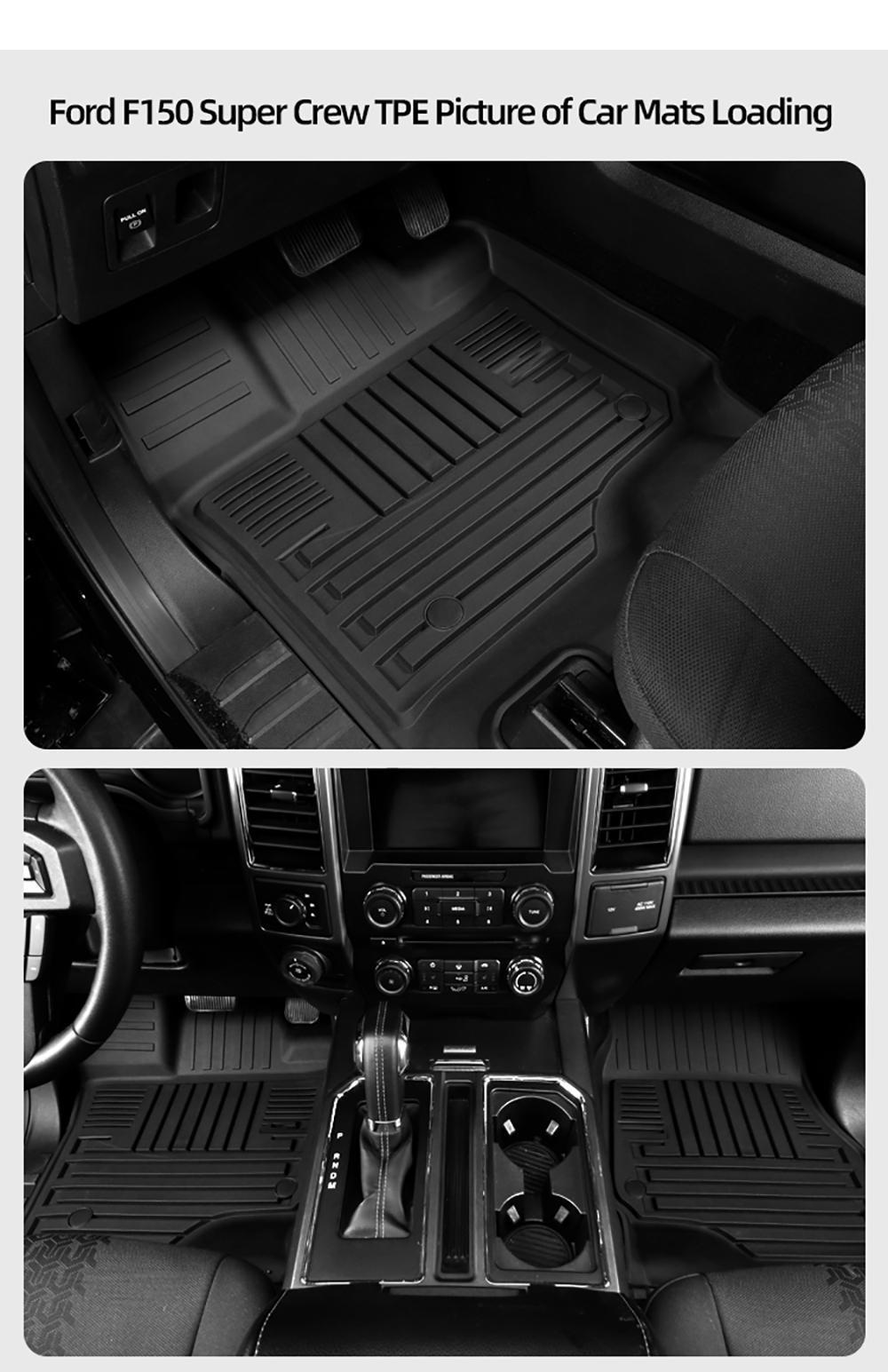 All Season Protection Custom Shape and Size Automatic Interior TPE Car Floor Mat for Ford F150