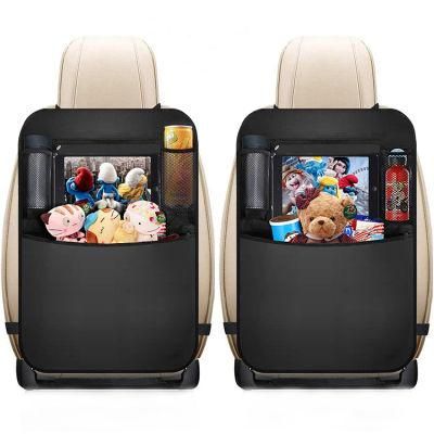 Multi-Pockets Car Seat Back Organizer with Tablet Holder - Travel Accessories Kick Mats for Kids Toddlers