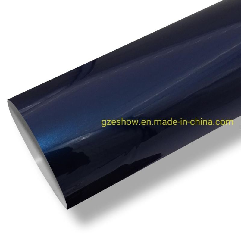 Super Gloss Metallic Midnight Blue Car Wrap Vinyl Film