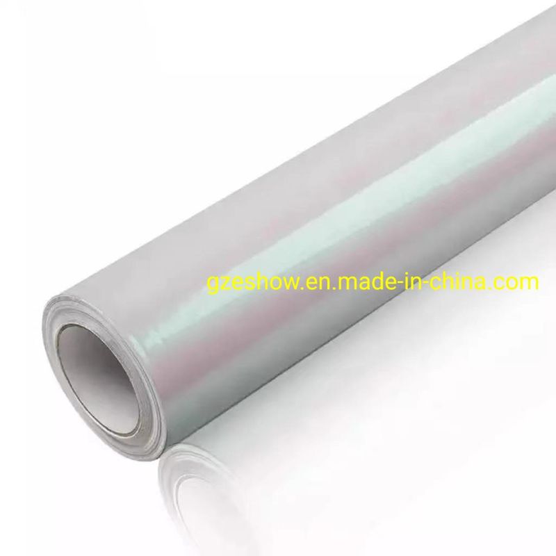 White Glossy Chrome Vinyl Wrap Color Change Adhesive Car Film