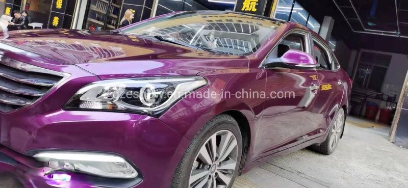 Satin Metallic Grape Purple Chrome Car Wrap Film