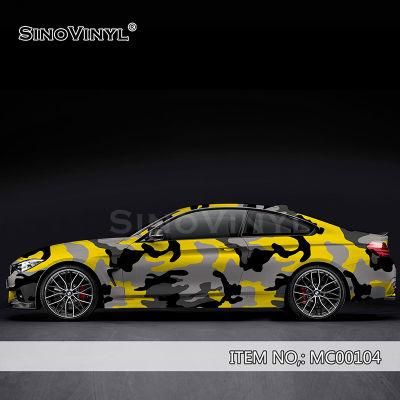 SINOVINYL Multiple Colors Custom Design Stickers Self Adhesive Vinyl Wraps Printed Camouflage Vinyl For Car Body Decoration