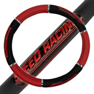 Universal 38cm Red Hand Steering Wheel Cover