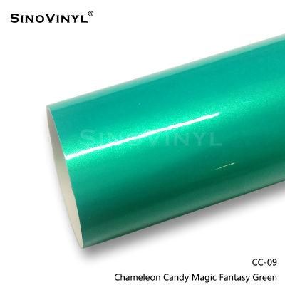 SINOVINYL Air Bubble Free Vinyl Stretchable Removable New Car Wrap Chameleon Candy Vinyl Roll