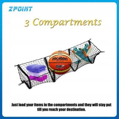 Car Accessory Rear Trunk Mesh Carrier Cargo Organizer with 3 Pockets