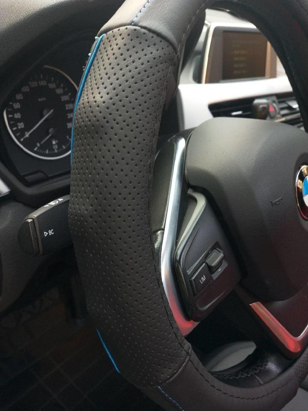 Glitter Genuine Leather Steering Wheel Cover with High Quality Wholesale