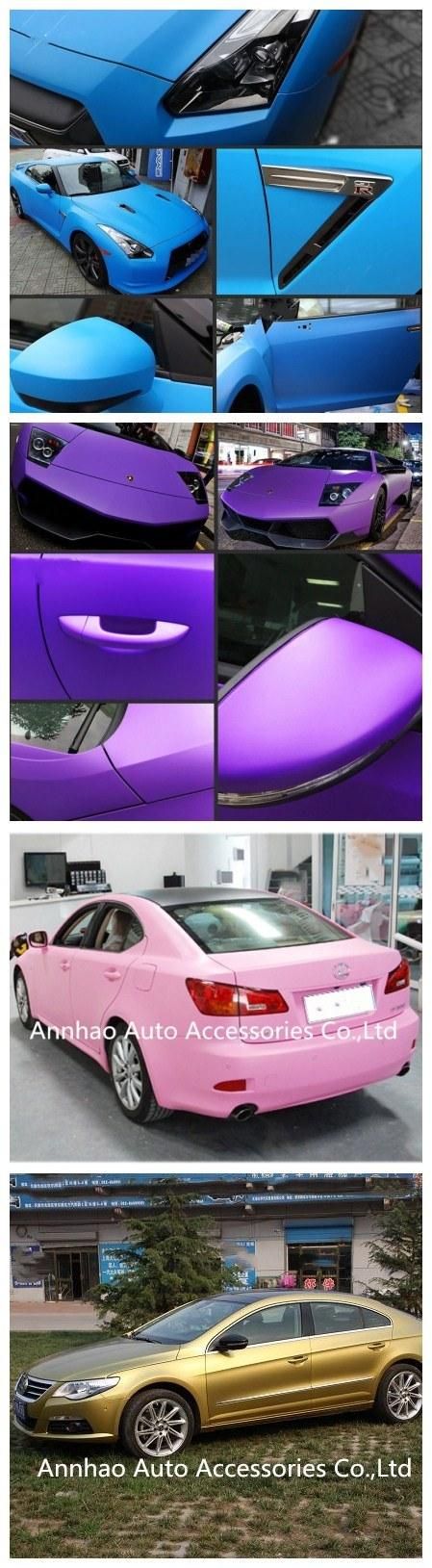 Annhao Car Vinyl Sticker Matte Car Wrap Color Changing Vinyl Sheet Air Release