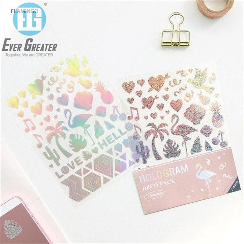 Adhesive Laser Sticker Reflection Rainbow Holographic Label Hologram Sticker