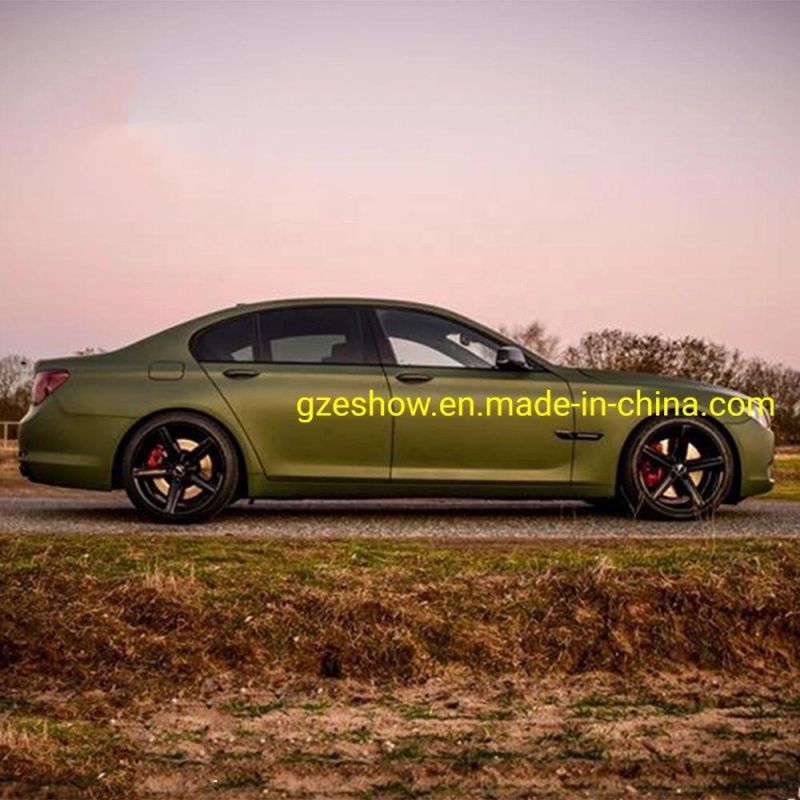 Super Wet Gloss Dark Olive Green Vinyl Car Wrap Film