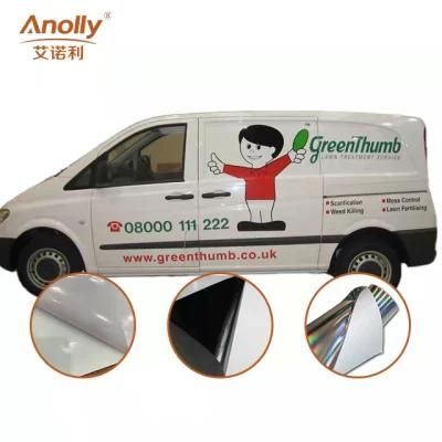 PVC Printable White Black Glue Adhesive Vinyl PVC Film Outdoor Advertising