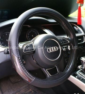 Leather PVC Carbon Fiber Car Steering Wheel Cover