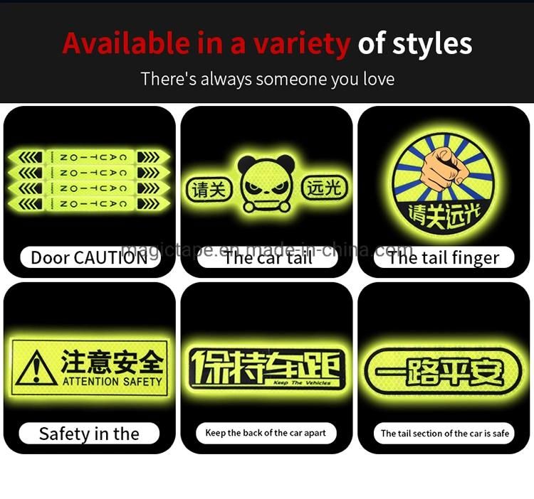 Custom Adhesive Decorative PVC Vinyl Reflective Stickers for Car Door