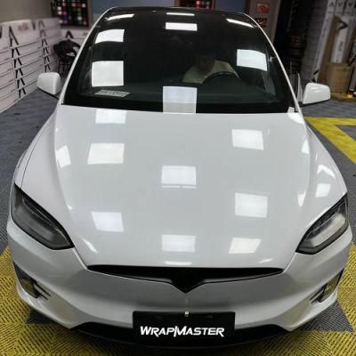 Tsautop 1.52*18m Gloss Sparkle White Vinyl Wrap Car Body Sticker