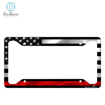 Us White Aluminum License Plate Frame